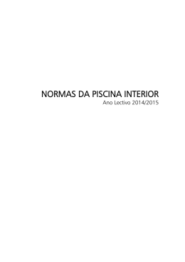 Normas da Piscina Interior 2014-2015