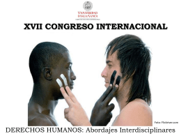 Proyecto del Congreso Int DDHH - Abordajes Interdisciplinares