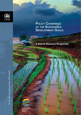 Policy coherence OF THE SUSTAINABLE DEVELOPMENT