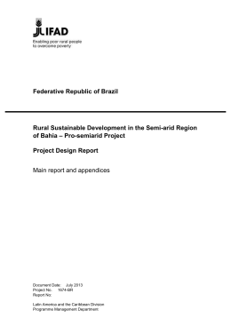 Federative Republic of Brazil Rural Sustainable Development