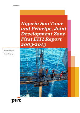 Nigeria Sao Tome and Principe, Joint Development Zone First EITI