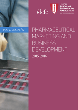 PHARMACEUTICAL MARKETING AND BUSINESS DEVELOPMENT