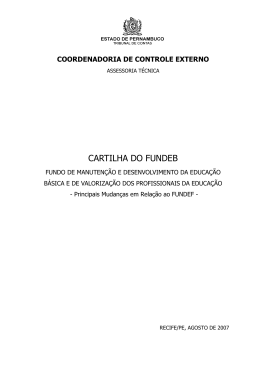 cartilha do fundeb - Tribunal de Contas do Estado de Pernambuco