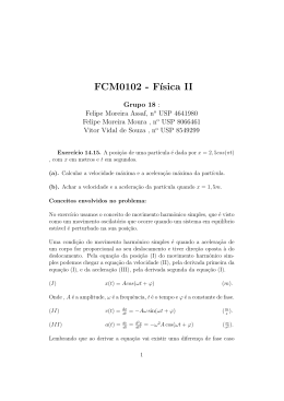 FCM0102 - F´ısica II