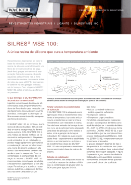 SILRES® MSE 100: a única resina de silicone que