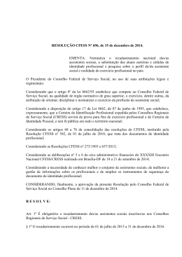 RESOLUÇÃO CFESS Nº 696, de 15 de dezembro de 2014