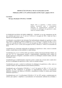 Resolução CONAMA - Ministério do Meio Ambiente