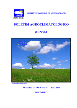 boletim agroclimatológico mensal de dezembro - 2014