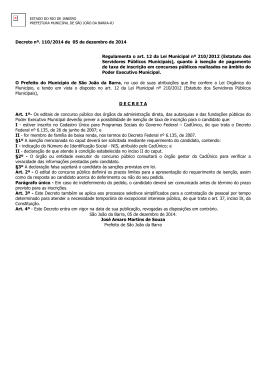 Decreto Municipal nº 110/2014