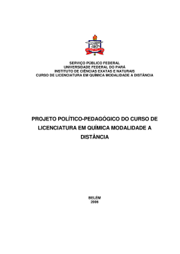 Projeto Pedagógico - Aedi - Universidade Federal do Pará