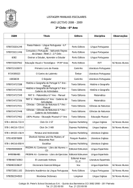 Listagem Manuais Escolares 2008 - 2009