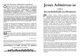 Jesus Admirou-se - Estudos da Bíblia