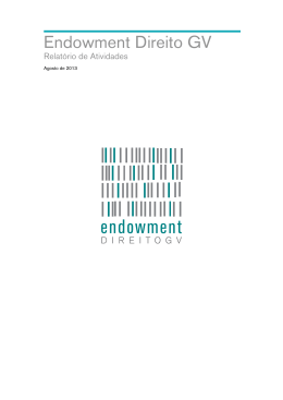 Relatórios - Endowment DIREITO GV