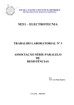 electrotecnia trabalho laboratorial nº 3 associação série