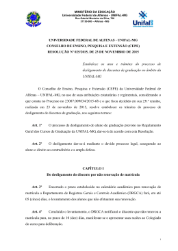 Resolução CEPE nº 025/2015 - Unifal-MG