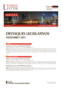 Destaques Legislativos Dezembro de 2013