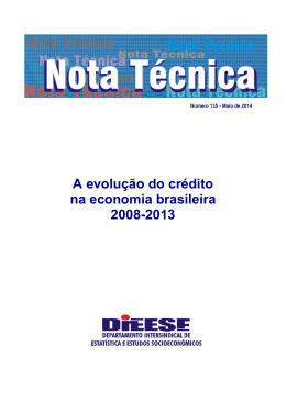 A evolução do crédito na economia brasileira 2008-2013
