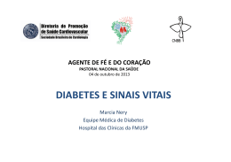 DIABETES E SINAIS VITAIS - Sociedade Brasileira de Cardiologia
