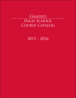 Graded High School Course Catalog 2015