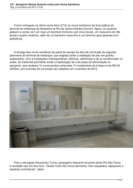 2/3 - Aeroporto Santos Dumont conta com novos banheiros