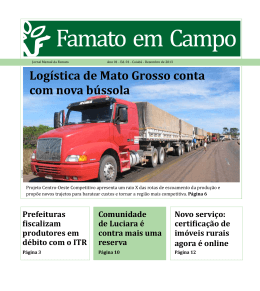 Logística de Mato Grosso conta com nova bússola