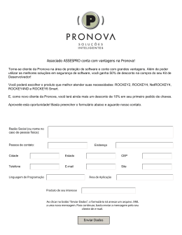Associado ASSESPRO conta com vantagens na Pronova! Enviar