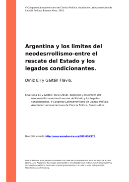 Argentina y los limites del neodesrrollismo