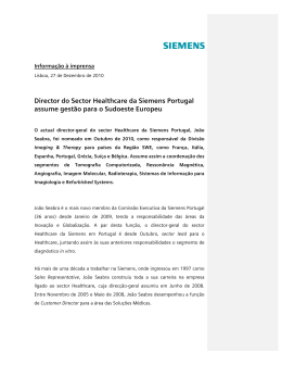 Director do Sector Healthcare da Siemens Portugal assume gestão