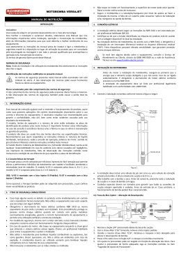 Manual de Instruções das Bombas VERSAJET