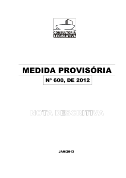 Medida Provisória nº 600, de 2012