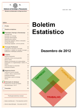 Dezembro de 2012 - Gabinete de Estratégia e Planeamento