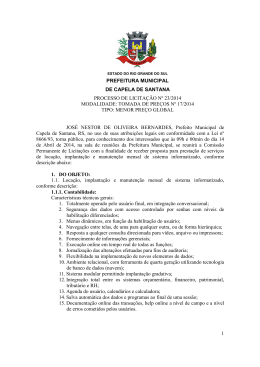 Edital 23 - Prefeitura Municipal de Capela de Santana