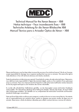 Technical Manual for the Xenon Beacon – XB8 Notice technique