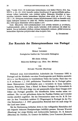 Zur Kenntnis der Heteropteranfauna von Portugal