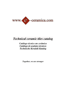 Technical ceramic tiles catalog - e