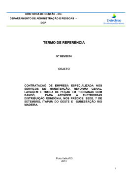 Termo de Referência - Eletrobras Distribuição Rondônia