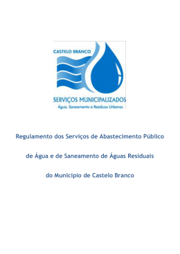 Água e Saneamento - serviços municipalizados de castelo branco