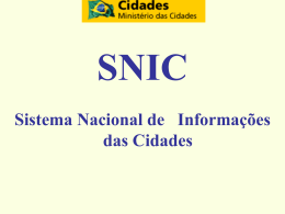 Sistema Nacional de Informações das Cidades