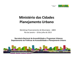Ministério das Cidades Planejamento Urbano