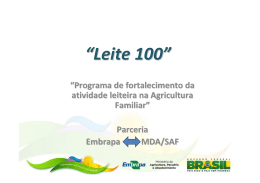 Programa Leite 100 - Ministério da Agricultura