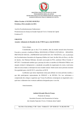 Ofício Circular Nº012/2013 - Ministério Público do Estado do Ceará