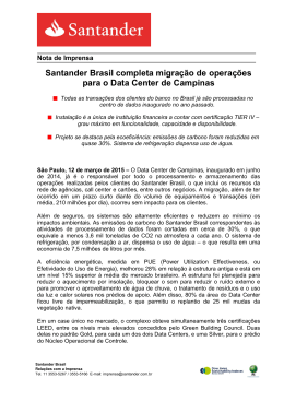Santander Brasil completa migração de operações para o Data