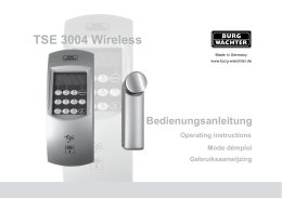 TSE 3004 Wireless Bedienungsanleitung