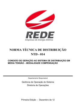 NORMA TÉCNICA DE DISTRIBUIÇÃO NTD - 014