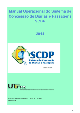 Manual Operacional do SCDP - 2014