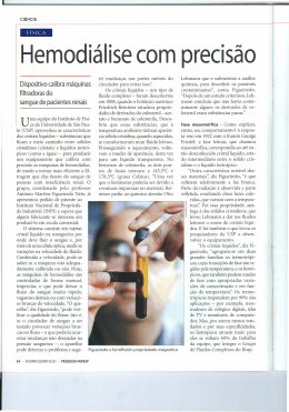 Hemodiálise com precisão - Revista Pesquisa FAPESP