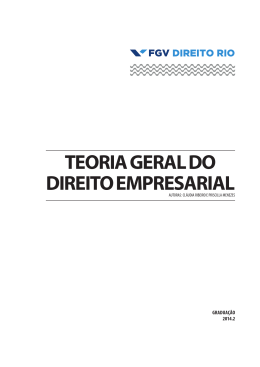 teoria geral do direito empresarial - FGV Direito Rio