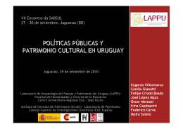 políticas públicas y patrimonio cultural en uruguay - digital