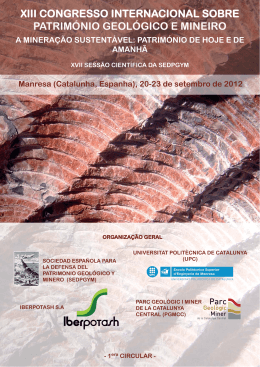 xiii congresso internacional sobre património geológico e mineiro