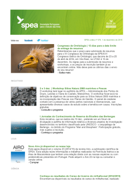 Congresso de Ornitologia | 15 dias para a data limite de